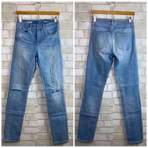 GAP Resolution Distressed Slim Straight Jeans Size 27L